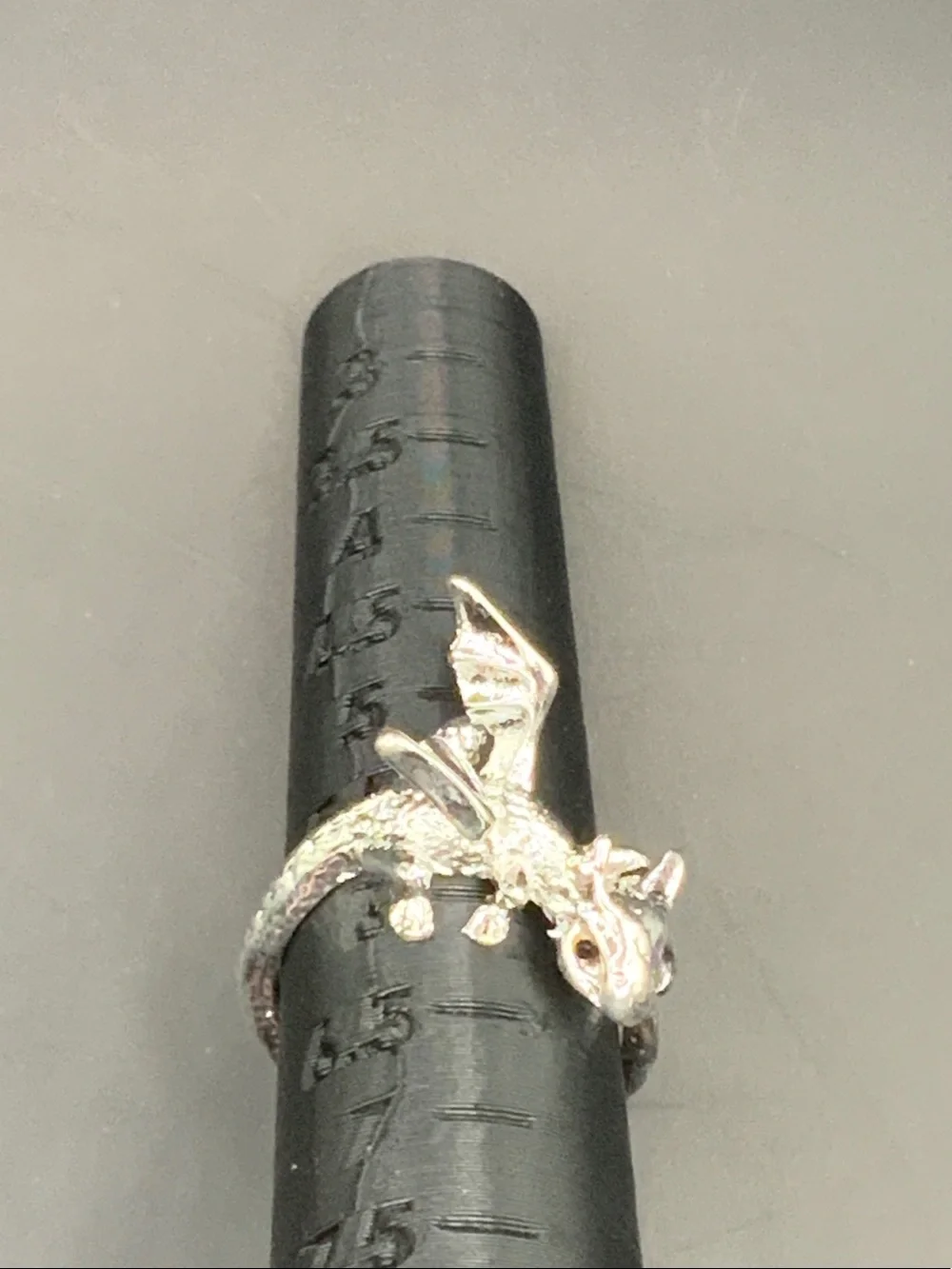 Silver Dragon Reptile Ring - Silver Color